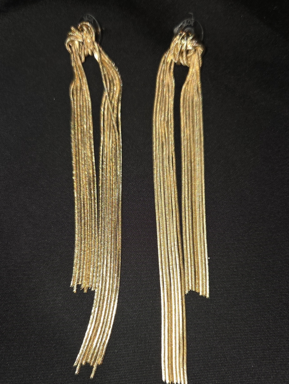 Gold Long Tassel Drop Earrings - Women Jewelry
